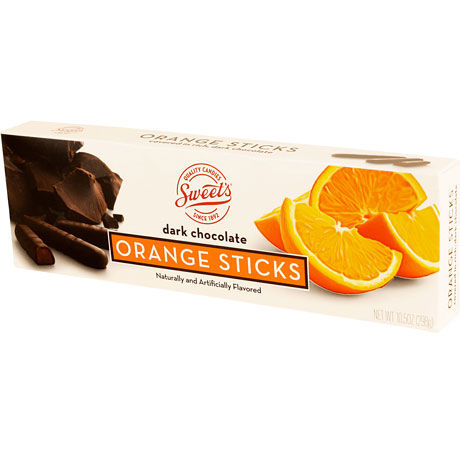 Sweet's Dark Chocolate Orange Sticks, 10.5 Oz. (Pack of 6